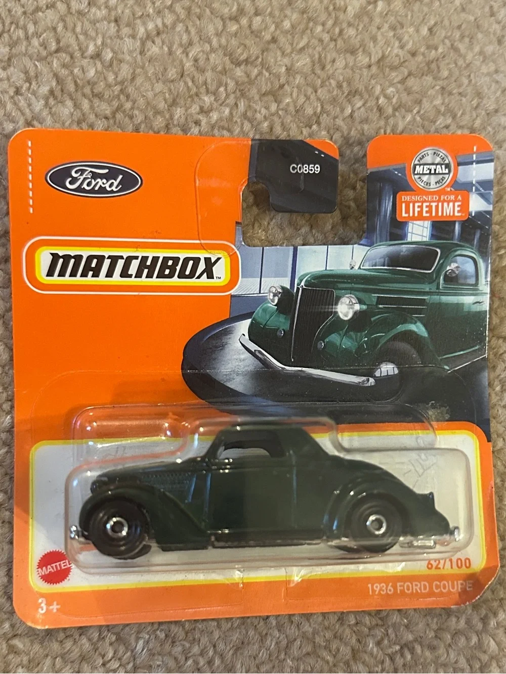NEW Metal Matchbox Ford Coupe 1936 Car